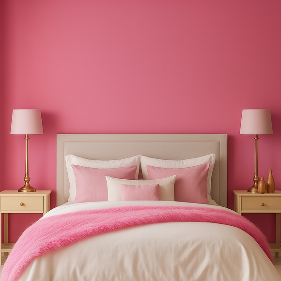 Bubble Gum statement wall in Bedroom scene 